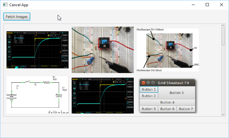 UI Showing Several Images Loaded