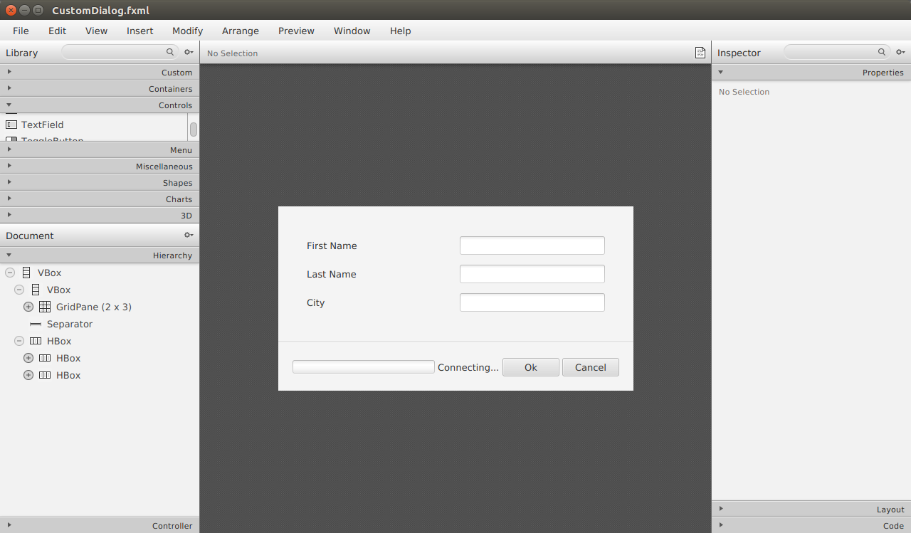 Screenshot of Scene Builder