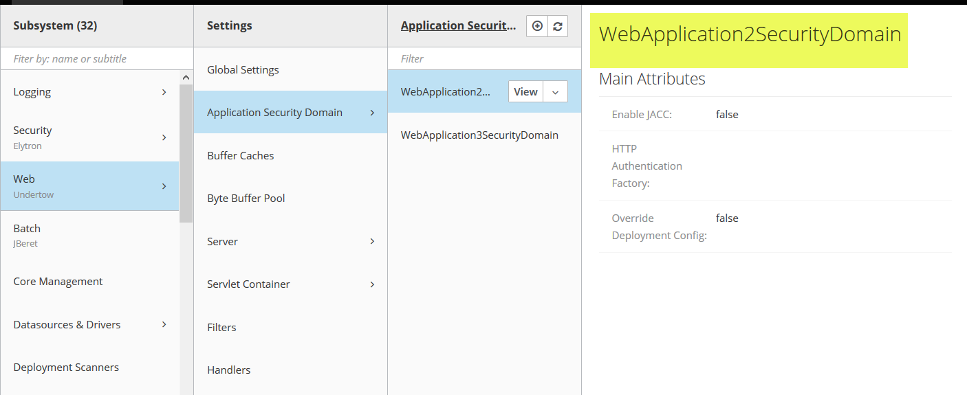 Screenshot of App Security Domain